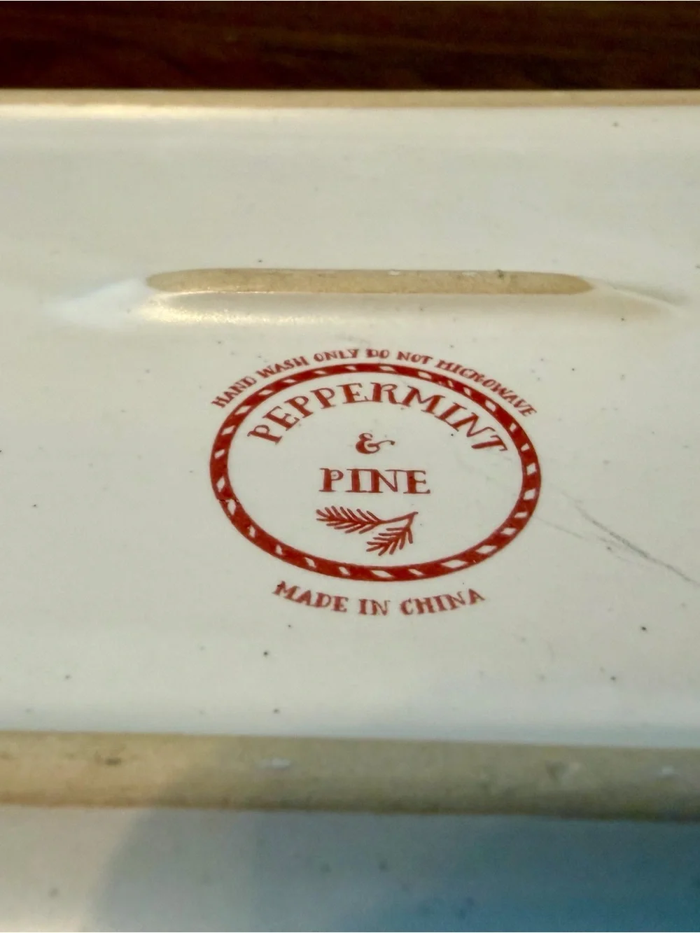 Peppermint & Pine Christmas Holiday Serving Platter Tray Santa Truck Snowman